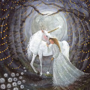 A4 print Bijdehansje – Stardust unicorn